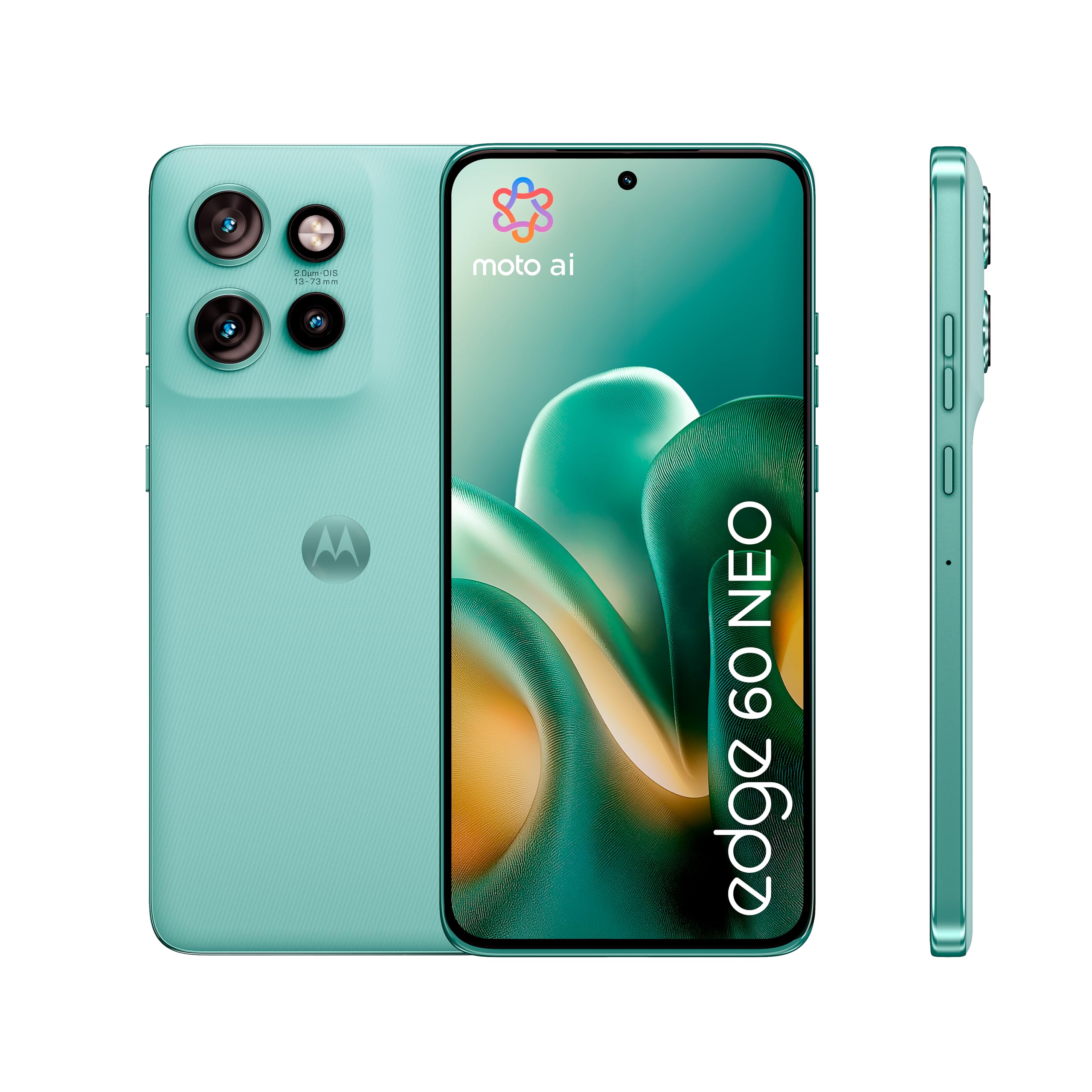 Motorola edge 60 neo con Moto AI (8/256GB, Tripla camera 50MP+13MP+10MP, selfie 32MP, Display 6.36" Super HD 120Hz, MediaTek Dimensity 7400, 5000mAh, TurboPower 68W, Android 15), PANTONE Frostbite