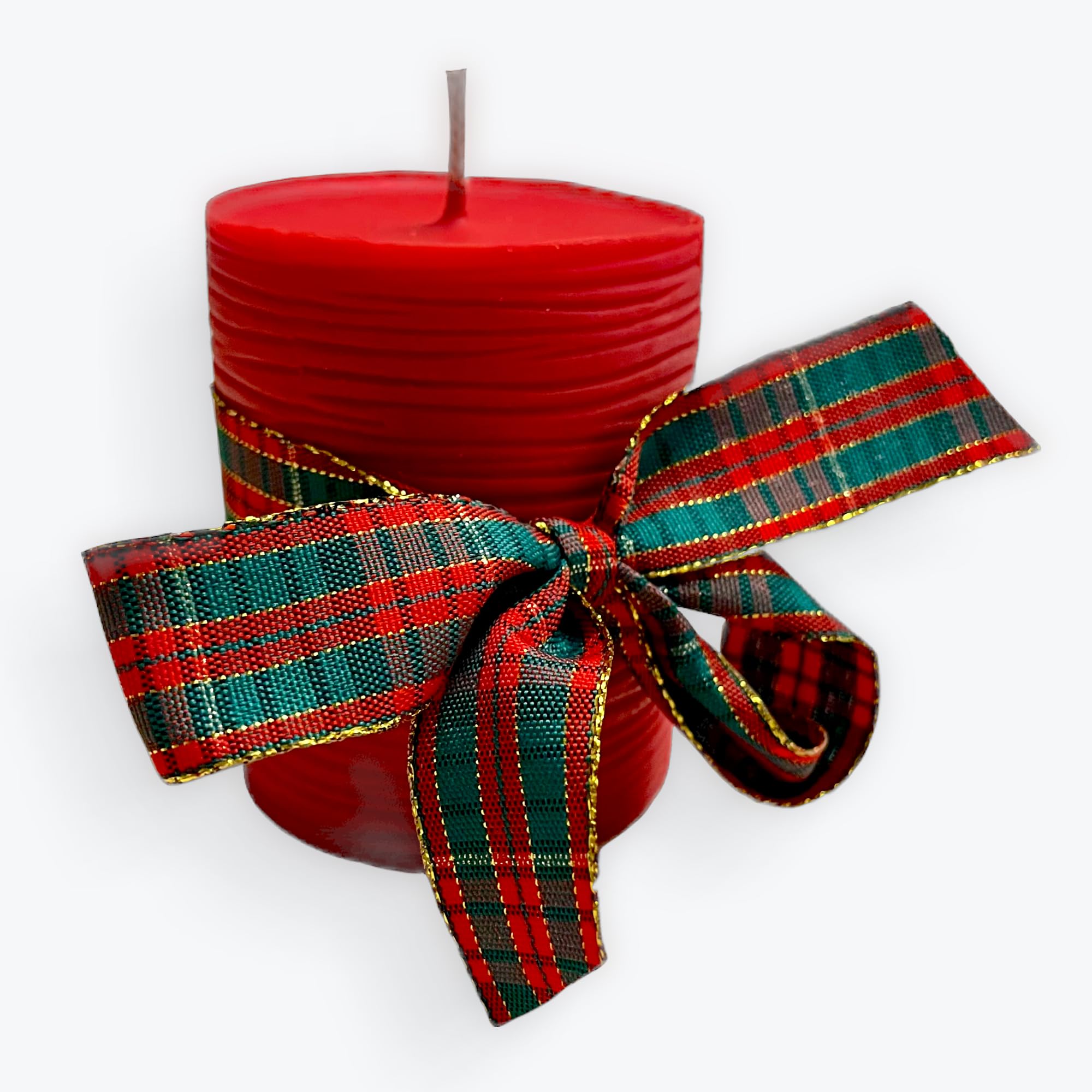 Clachaig Candles Red Christmas Holly & Berry Scented Ridged Candle