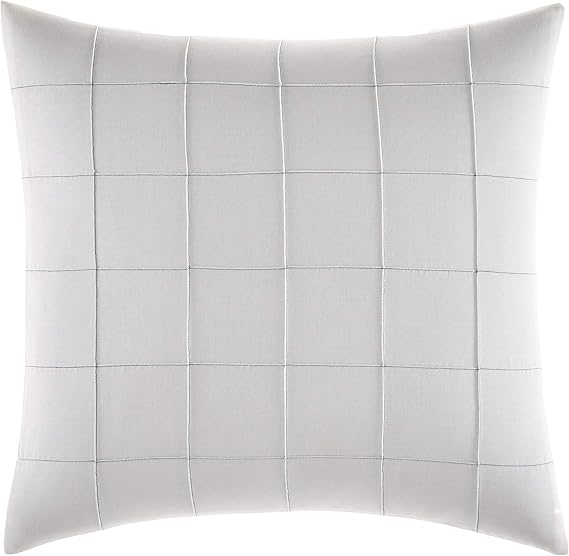Vera Wang Shibori Grid Throw Pillow, 18x18, White Home
