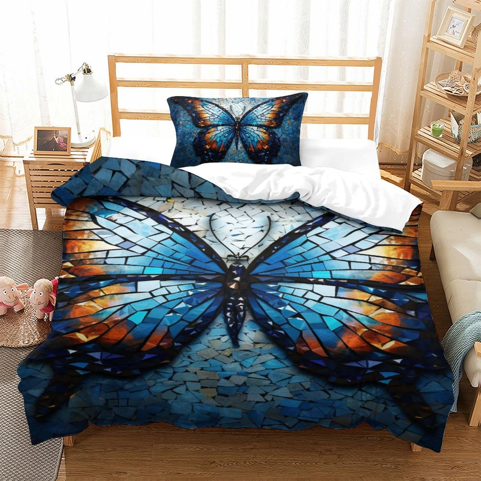 Parure de couette papillons 3D parfaite pour relooker une chambre d'enfant ou ado