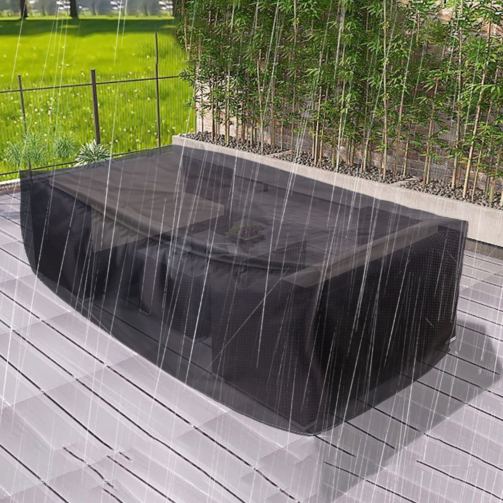 Pokrowiec na sofę na patio o dużej wytrzymałości Wodoodporna 200x140x90cm, ogólnego przeznaczenia, pokrowiec na meble ogrodowe na patio, prostokątne pokrowce na meble ogrodowe