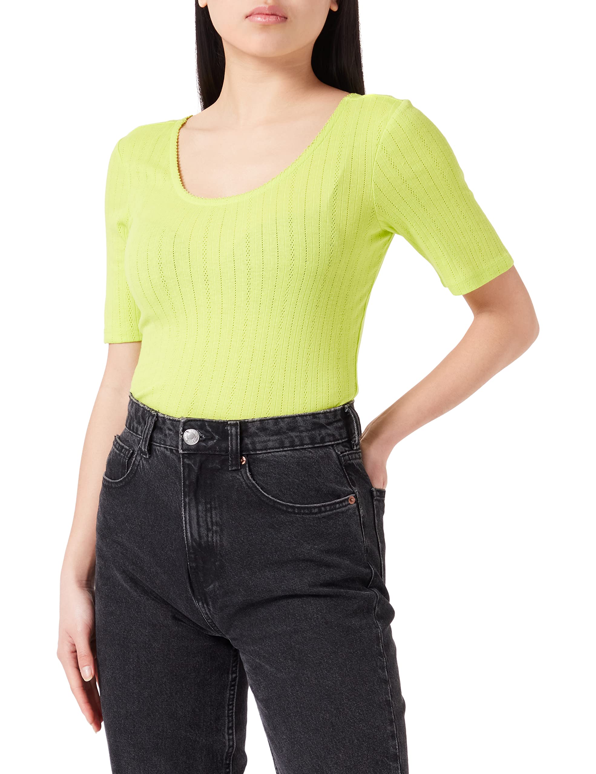 Tom Tailor Denim Ladies T-Shirt 1035388, 24702 - Neon Lime, Medium