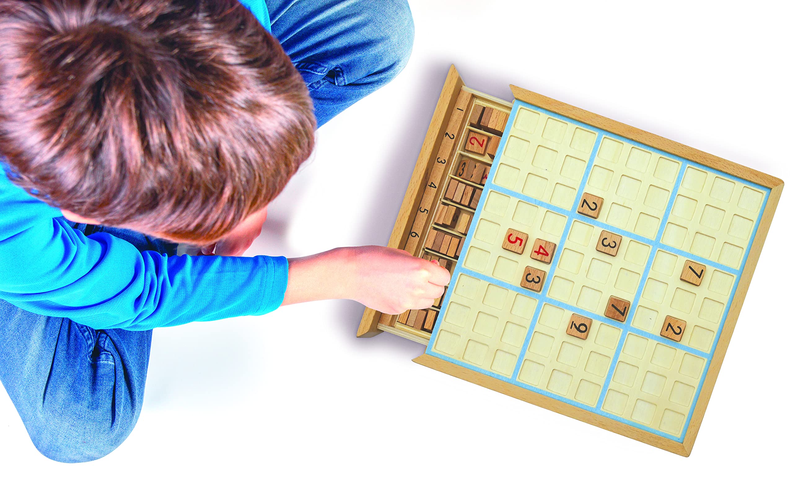 LEXIBOOK, Bio Toys, Juego de sudokus de Madera, ecológico, Cuaderno de sudokus Incluido, cajón de Almacenamiento, JGW150