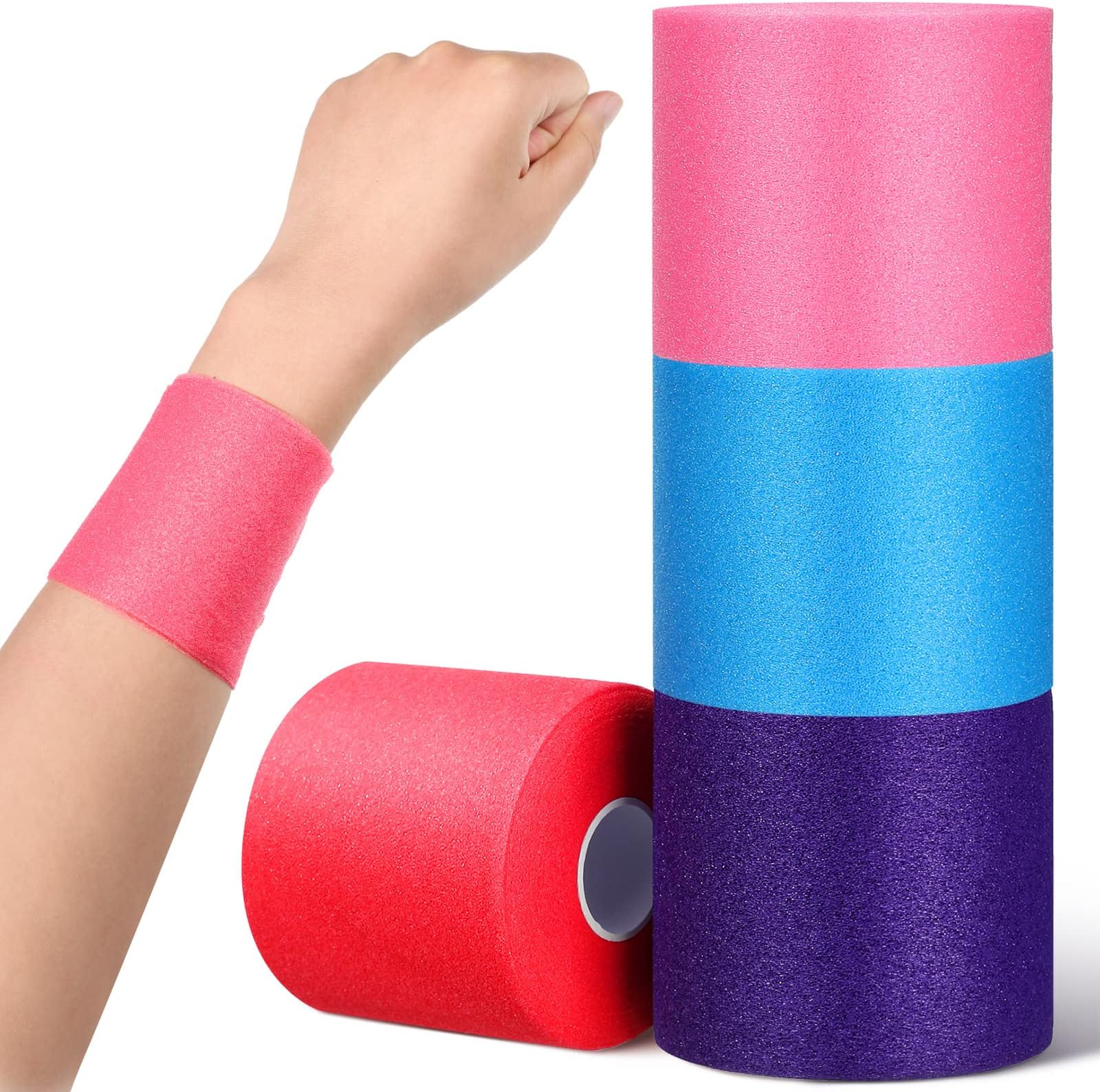 ADMITRY Pre Wrap Tape Athletic,3 Rolls Blue Prewrap