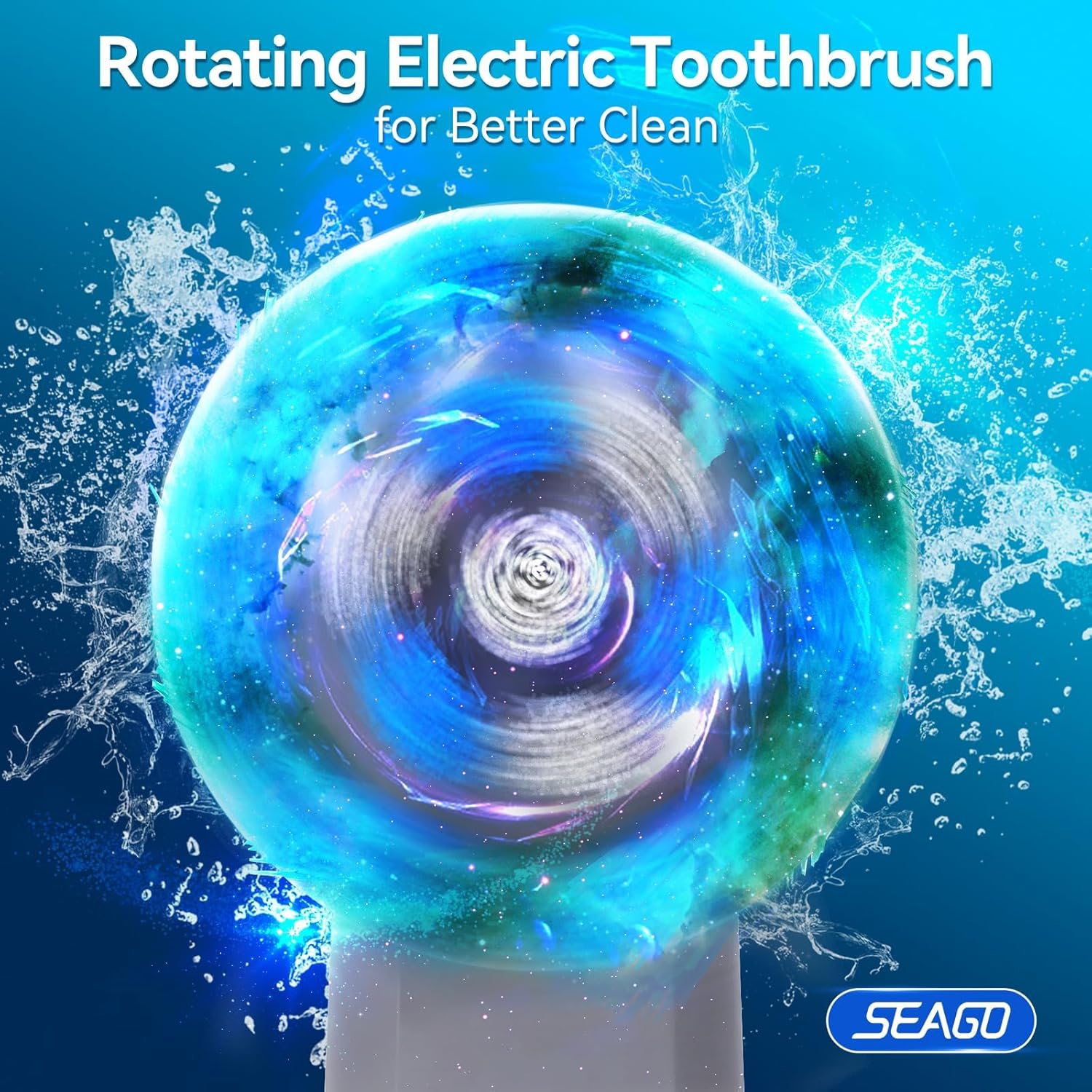 SEAGO SG-2603 Rotating Electric Toothbrush head with water splash