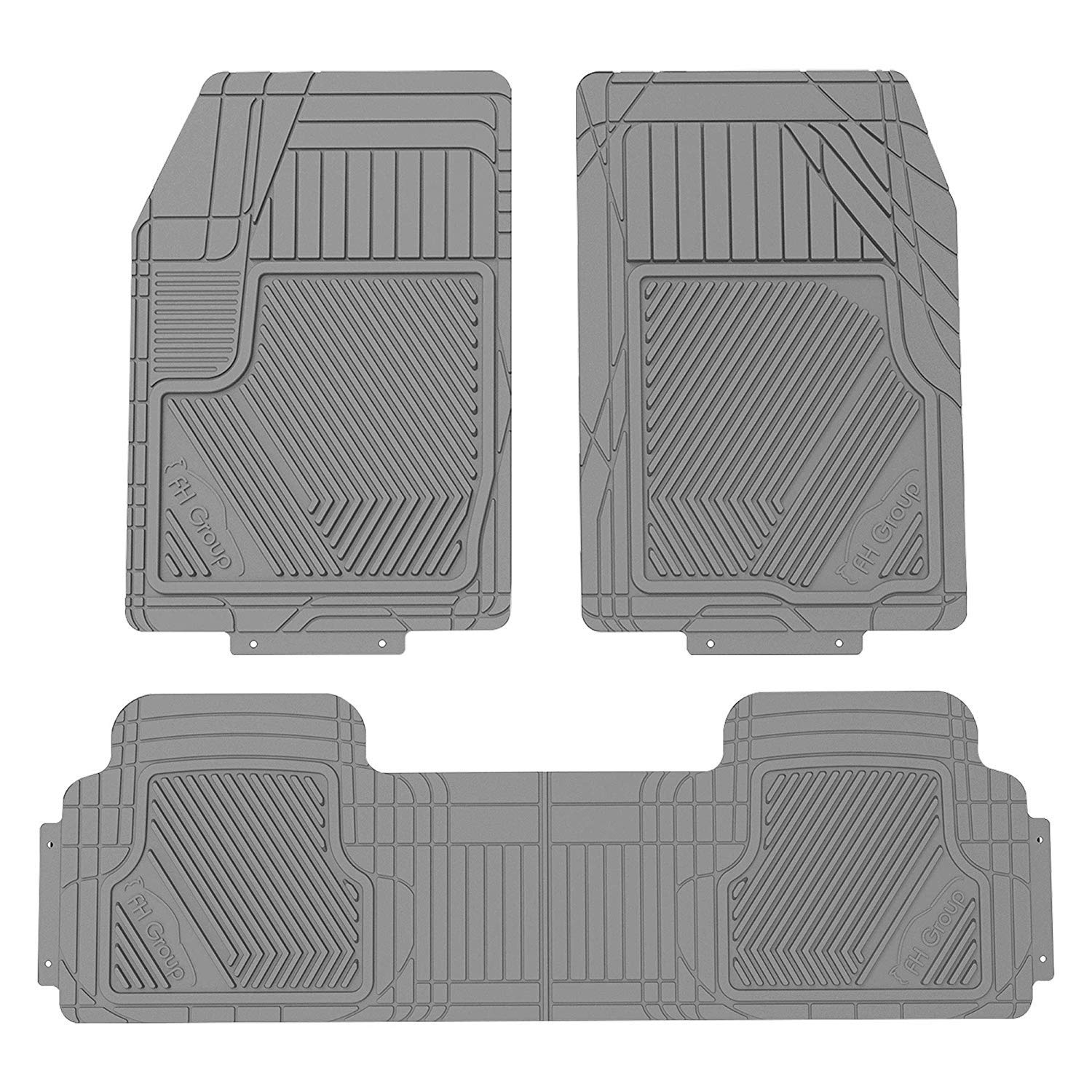 Photo 1 of Automotive Floor Mats Gray Climaproof for All Weather Protection Universal Fit fits Most Cars, SUVs, and Trucks (Full Coverage, Trim to Fit for Front and Rear) FH Group F11326GRAY
