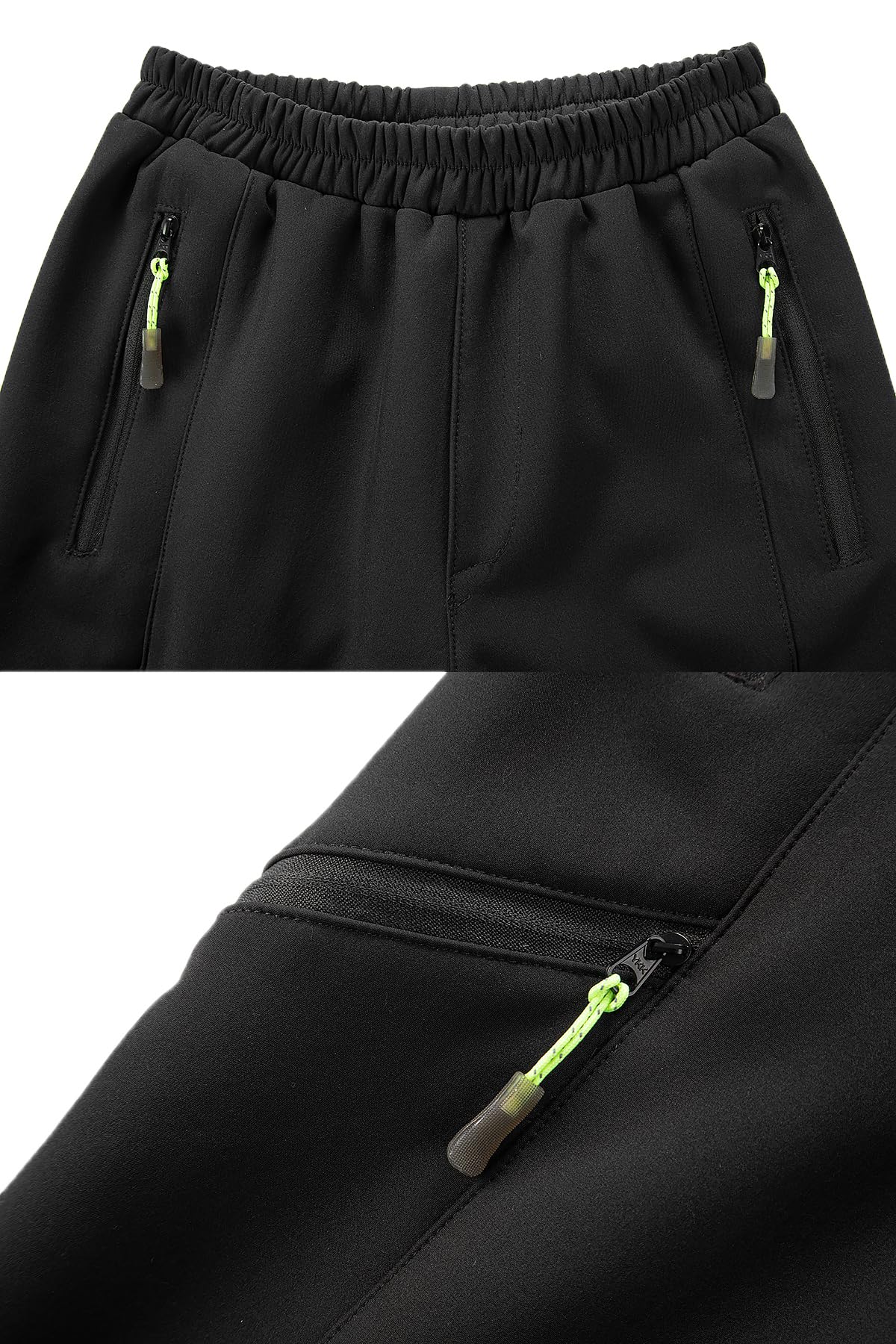 CAMLAKEE Pantalones Trekking Niños y Niñas Invierno Softshell con Forro Polar
