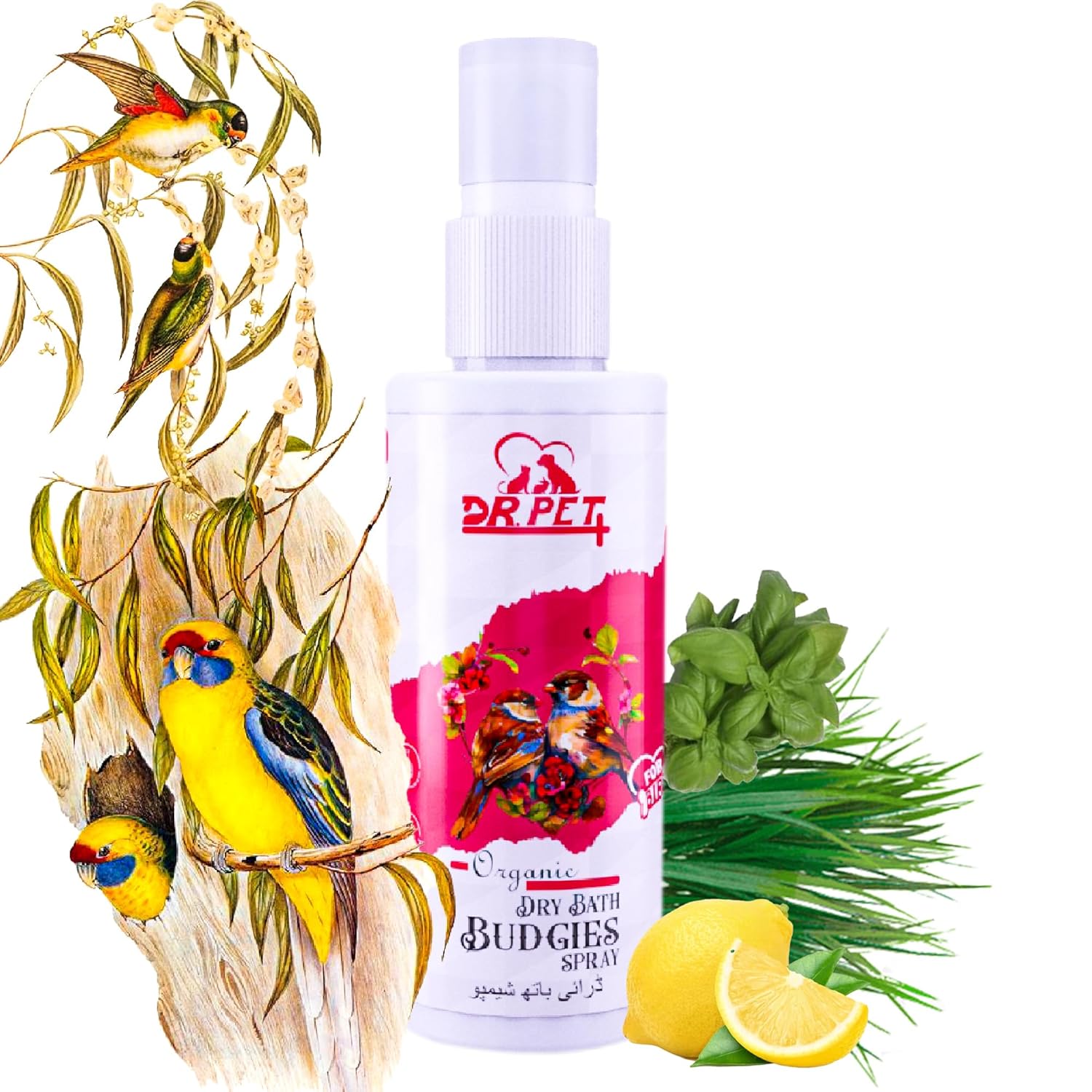 Buy Dr. Pet Plus Organic Dry Bath Spray Bird Shampoo for Budgie