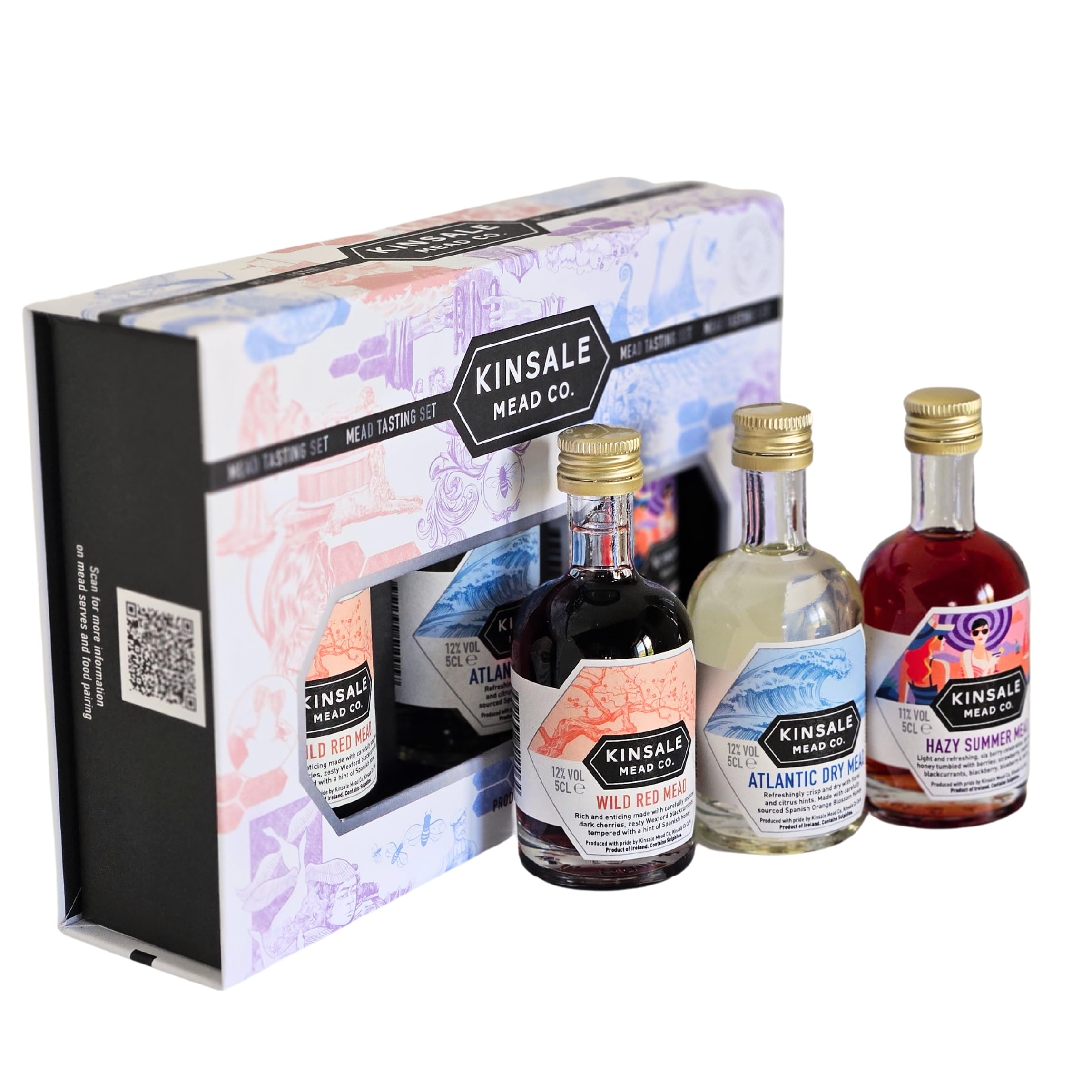 Kinsale Mead Gift Box, 3 x 5 cl - Discover Mead with this Mead Tasting Trio Refreshingly Different, 11-12% ABV