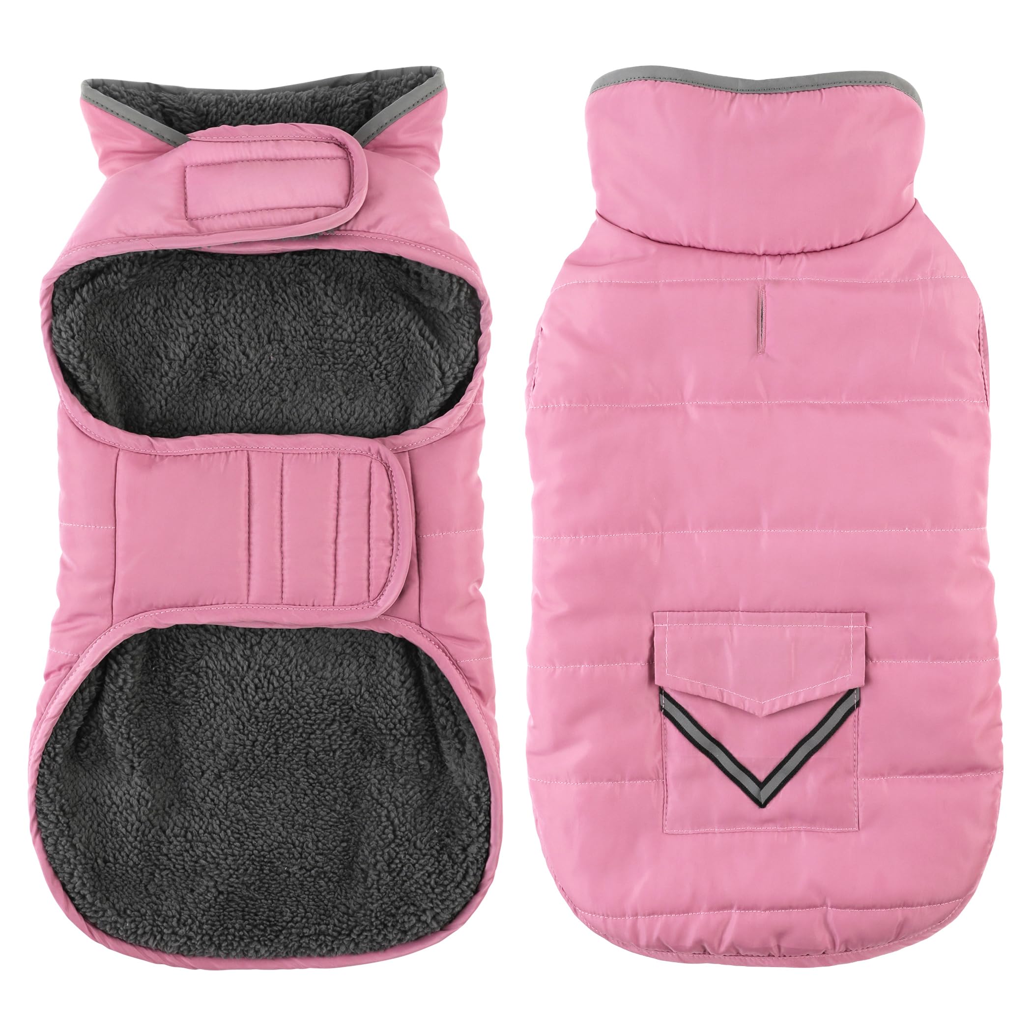 Petglad Waterproof Dog Winter Coat with Pocket, Fleece Snow Jacket for Dogs — image 1