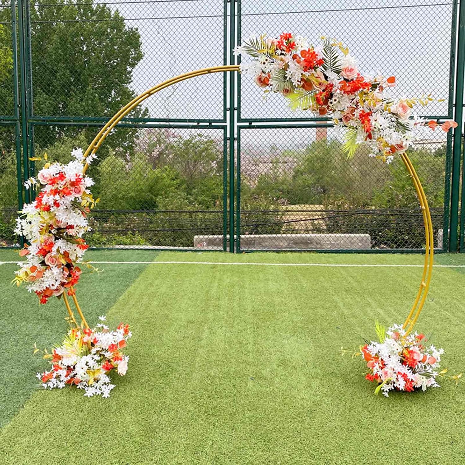 Large Garden Arch Rose Arch Easy to Assemble Gardening Wedding Party Decoration Rose Arch Pergola for Various Climbing Plants Flower Arch Weatherproof DIY Pergola Arbor Rose Climbing Plant Support We