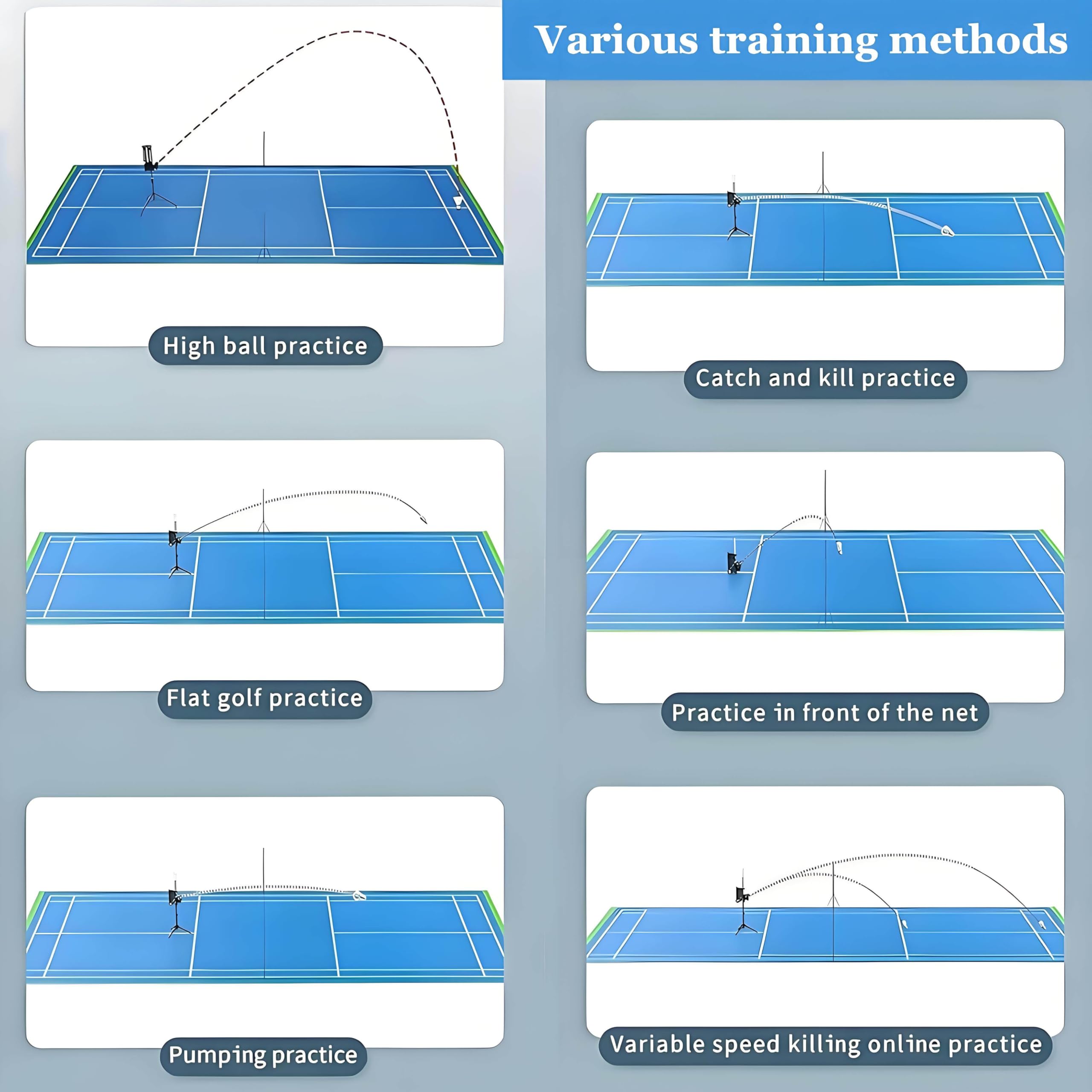 Máquina portátil de bádminton para servir, lanzador automático para entrenamiento, práctica y juego en interiores y exteriores