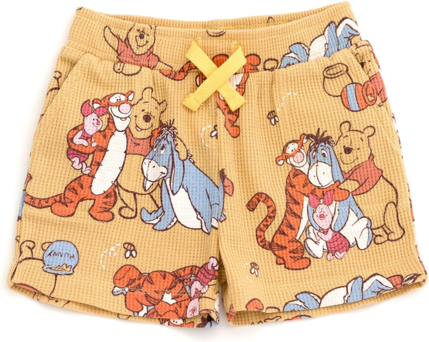 Disney Winnie the Pooh Waffle Knit T-Shirt and Shorts Outfit Set Newborn to Little Kid Sizes (Newborn - 5) - Image 4