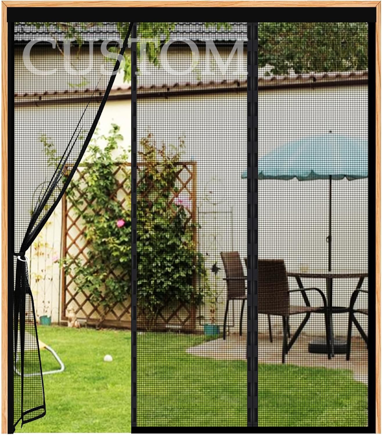 Moustiquaire Aimantée Conçue sur Mesure – Adaptée à la Largeur et Hauteur de Votre Porte – Installation Sans Perçage, Fermeture Magnétique Automatique – Idéale pour Portes-Fenêtres et Baies Vitrées