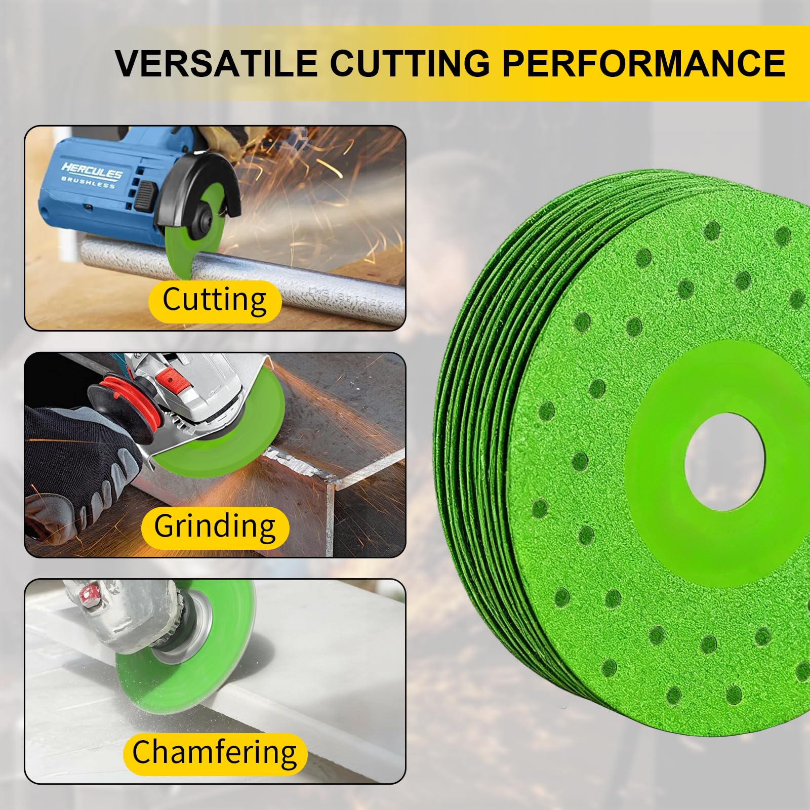 6 discos de corte de diamante de 4.5 pulgadas para amoladora angular, juego de cuchillas de diamante ultrafinas para azulejos, mármol, vidrio, porcelana, piedra, discos de corte de precisión sin