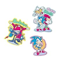 Grupo Erik: Toppe Sonic – Set Toppe Termoadesive Sonic The Hedgehog, Set 3 Toppe adesive per Tessuti, Patch Personalizzate di Sonic, Sonic Gadget Bambini