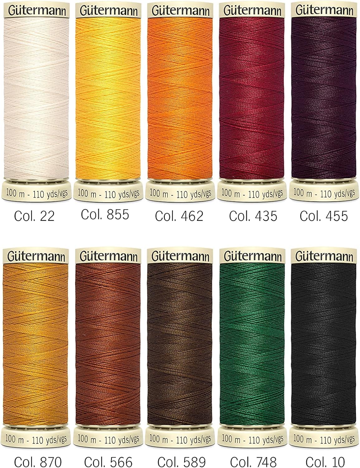 Gutermann 10 Spool Thread Set - Sew All - Fall