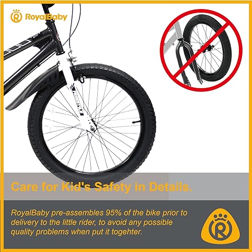 Miniatura 9 de Royalbaby Freestyle Kids Bike 2 Hand Brakes 1214161820 Inch Children's Bicycle for Boys Girls Age 3-12 Years