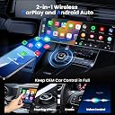 Teeran 2-in-1 Wireless CarPlay & Android Auto Adapter,Convert Wired to Wireless CarPlay Adapter,No Delay and Stable Control Mini Size with Extension Cable USB-C&Type-C,Supports 1000+ Car's Model Use gallery image