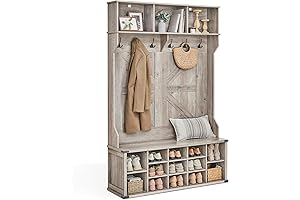 VASAGLE Hall Tree with Bench and Shoe Storage: Your All-in-One Entryway Solution