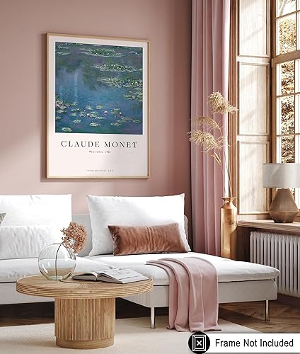 Miniatura 6 de Poster Master Monet - Póster impresionista retro, lirios de agua, acuarela, abstracto, colorido, estético, regalo para artistas, amigos, decoración