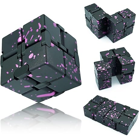 Infinite Cube Fidget Toys for Adults & Kids (Pink)