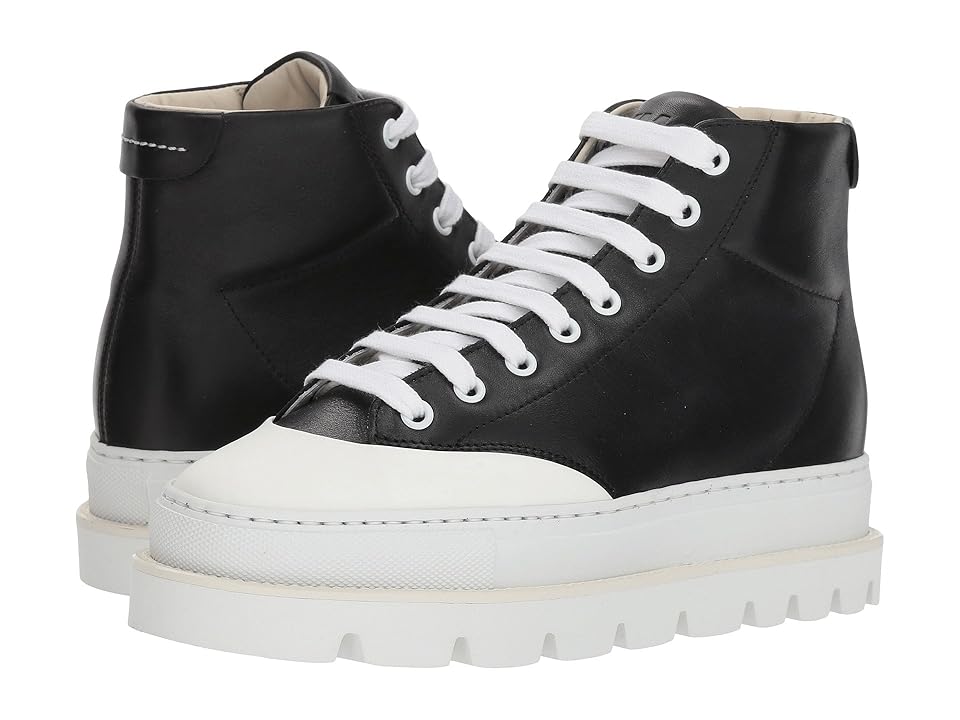 

MM6 Maison Margiela Cap Toe Platform High Top (Black/Black) Women's Shoes