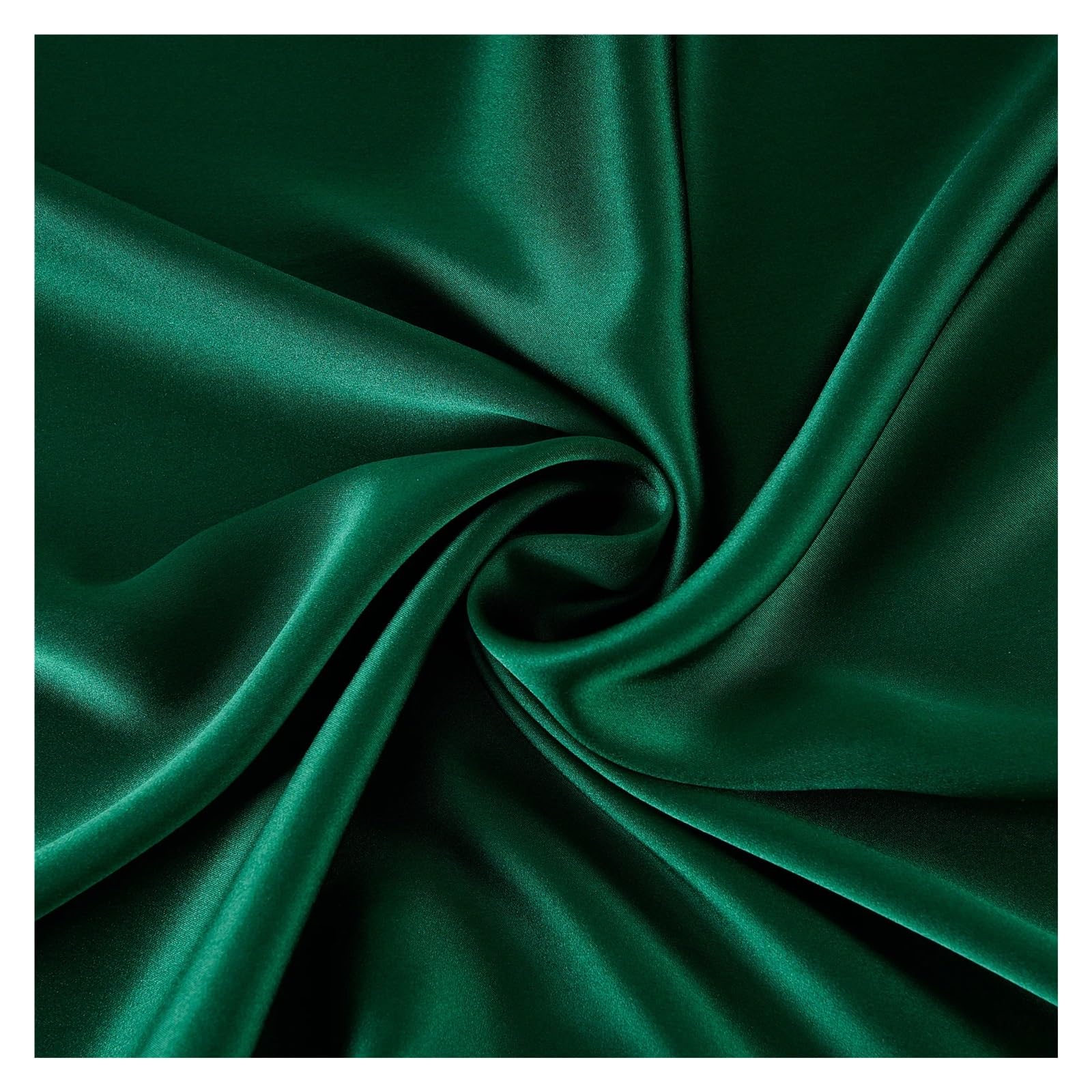 Mulberry Stain Silk Fabric 22 Momme Plain Dyed Silk Super Smooth for Wedding DIY Dress Clothing Bedding(Green,1.5 Meters)