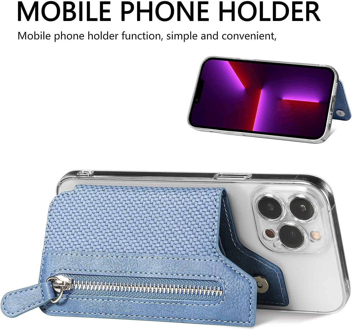 JENOR Elastische Mobiele Telefoon Portemonnee Credit-ID Kaarthouder Zelfklevende Pocket Sticker Case