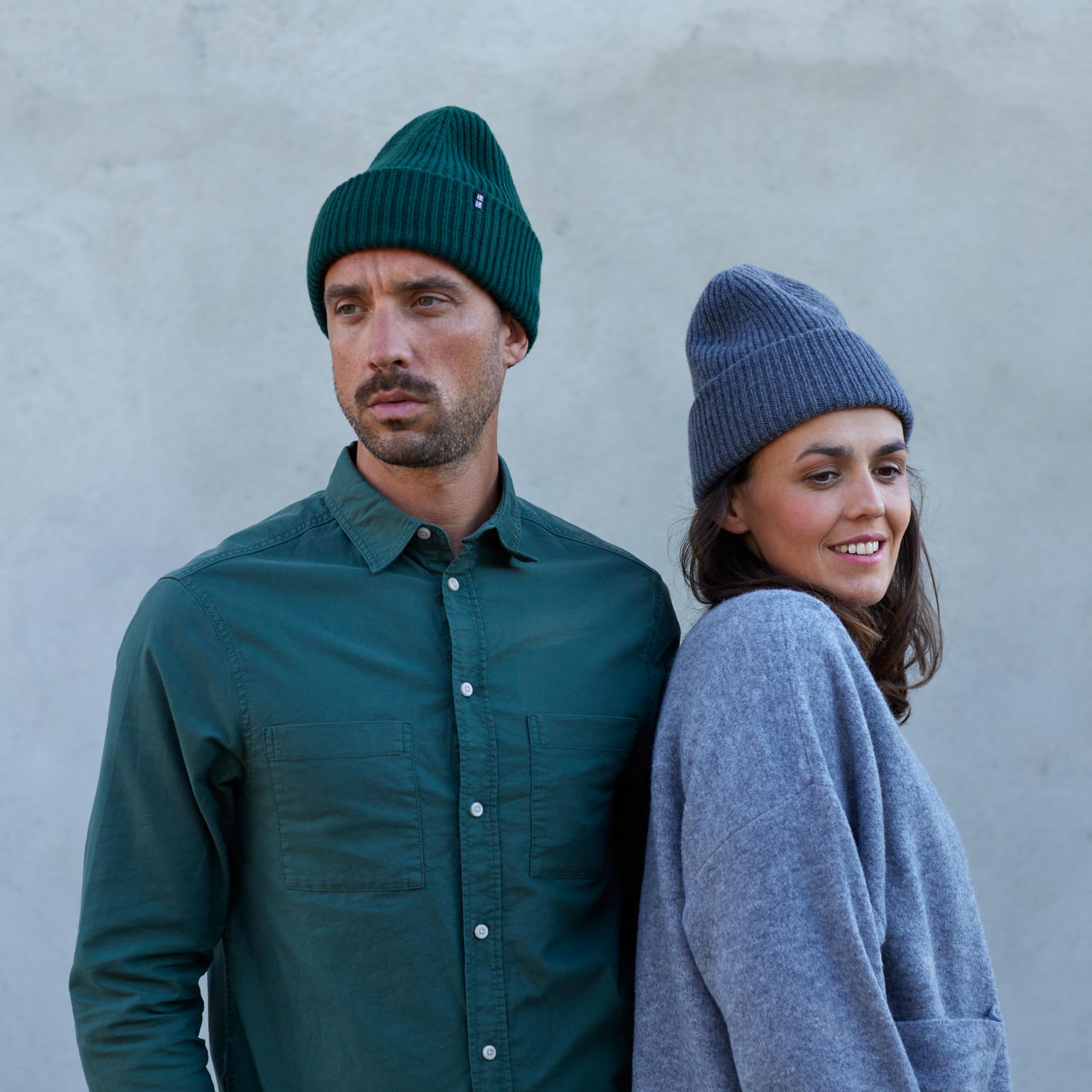 Enter the Complex® Berretto oversize, berretto da donna e uomo, made in Italy, 100% lana merino finissima, a costine