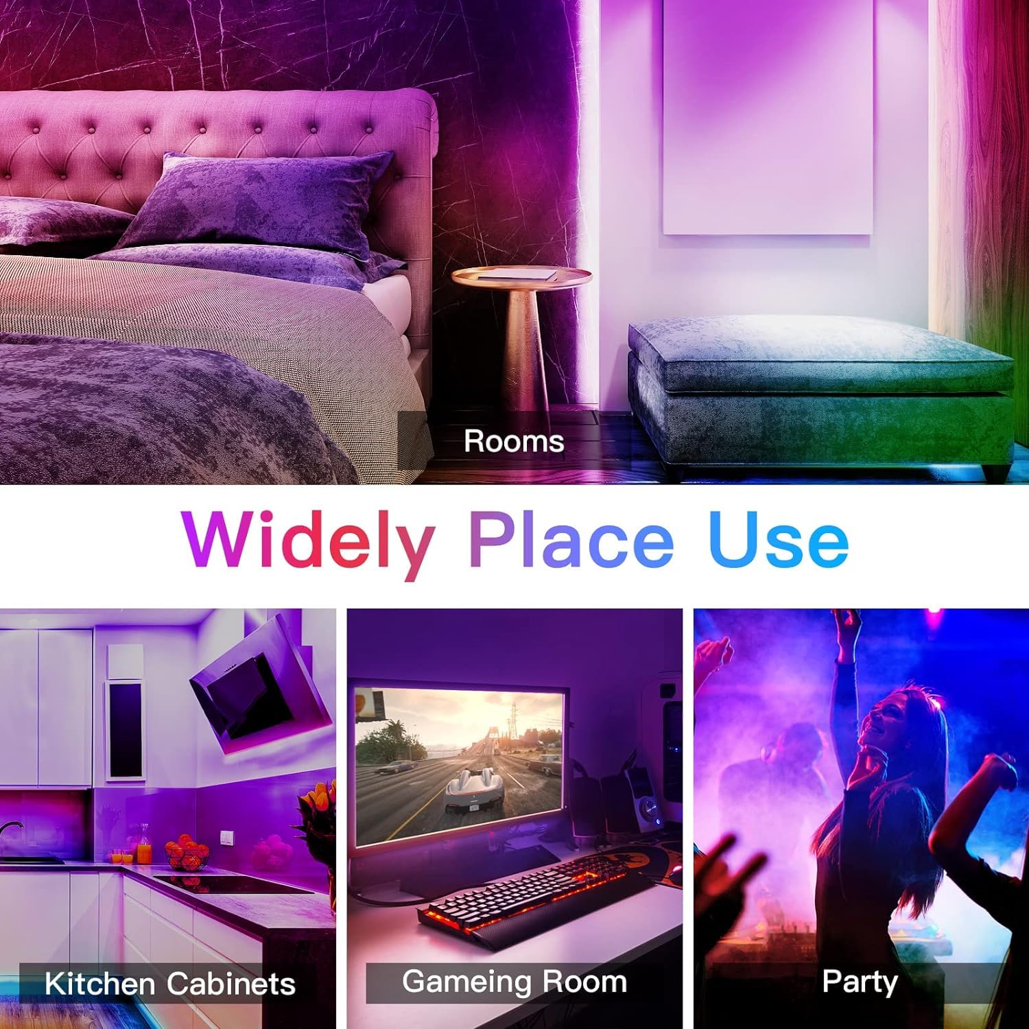 Tiras Led 30 Metros,Luces LED Habitación 20m con Control Remoto y Control de APP, Para Decoración de TV, Techo, Dormitorio,Fiesta, Bares