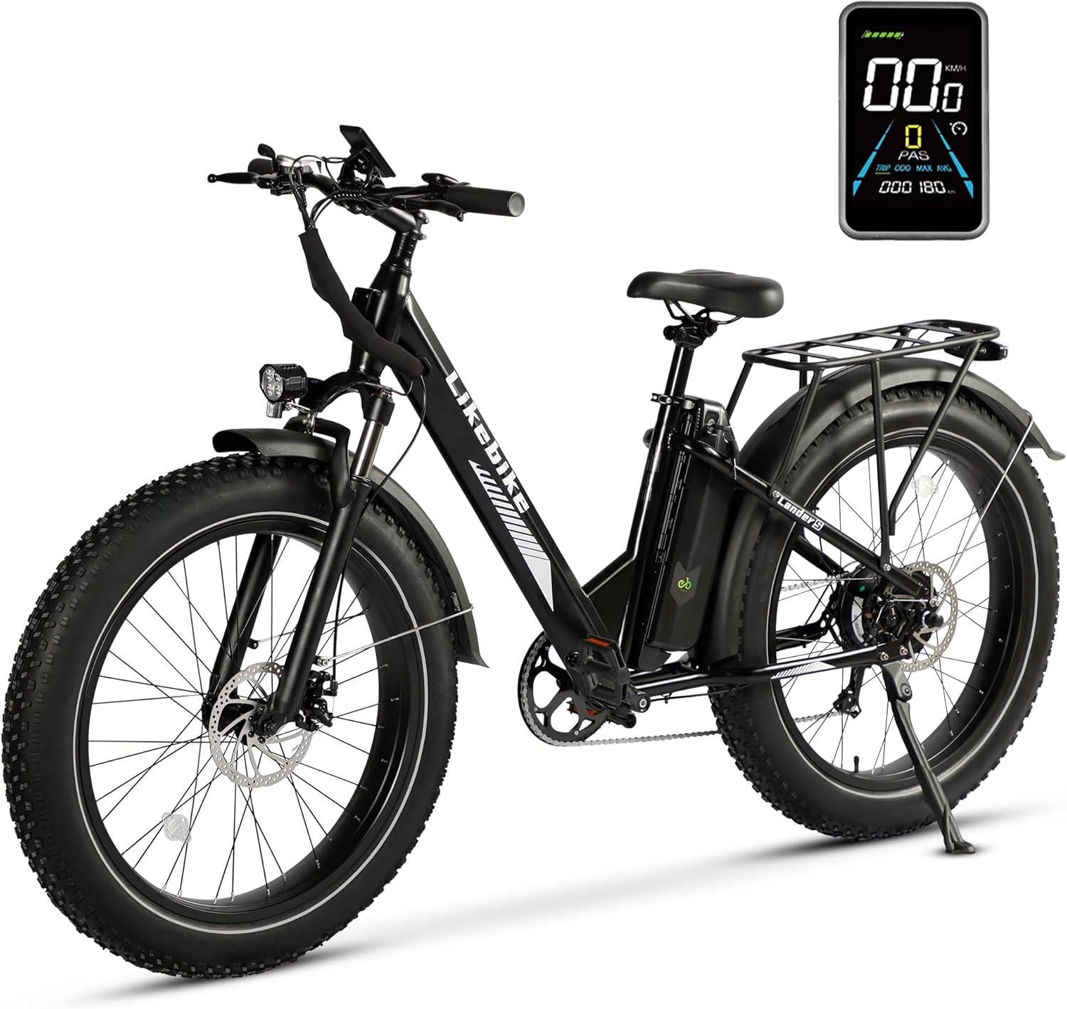 Lander S Electric Bike for Adults, UL 2849 Certified, 26 Inch Fat Tire Mountain Electric Ebike Step Through E-bike with 720W Peak Motor and 624Wh Removable Battery, 25MPH, 7 Speed and Front Suspension Lander S Electric Bike for Adults, UL 2849 Certified, 26 Inch Fat Tire Mountain Electric Ebike Step Through E-bike with 720W Peak Motor and 624Wh Removable Battery, 25MPH, 7 Speed and Front Suspension