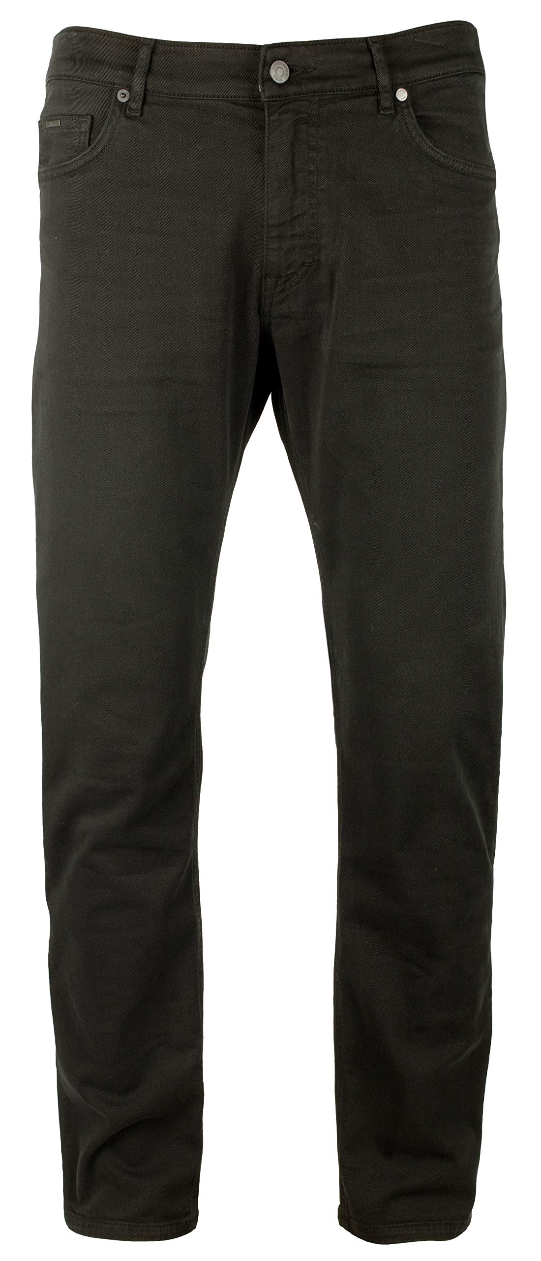 Hugo Boss Mens Albany Relaxed Fit Stretch Jeans-BLK-32WX32L Black