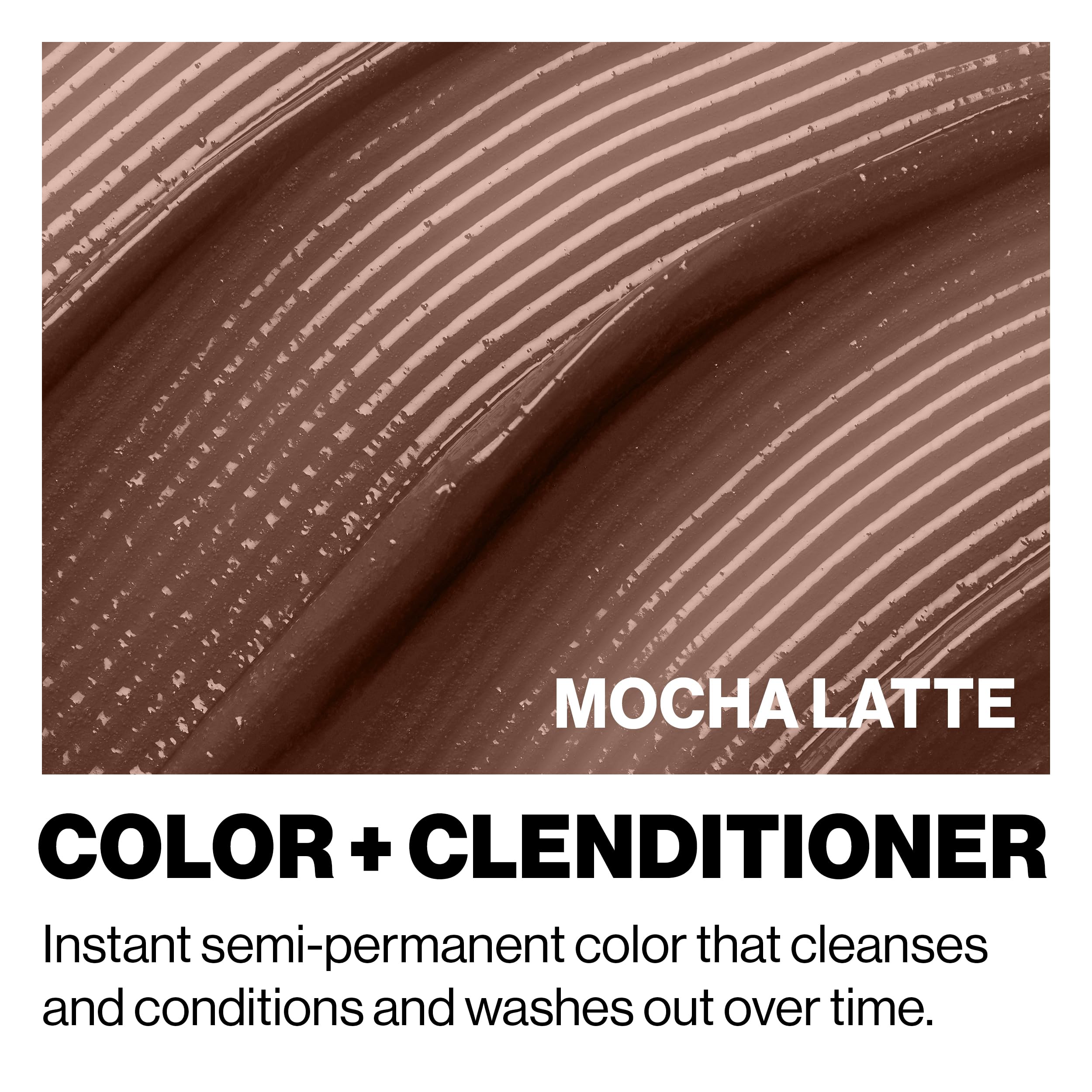 Keracolor Color + Clenditioner 3-in-1 Color-Depositing Conditioner, Gently Cleanses & Conditions, Semi-Permanent Hair Color, 23 Shades, 12 Fl Oz: Mocha Latte