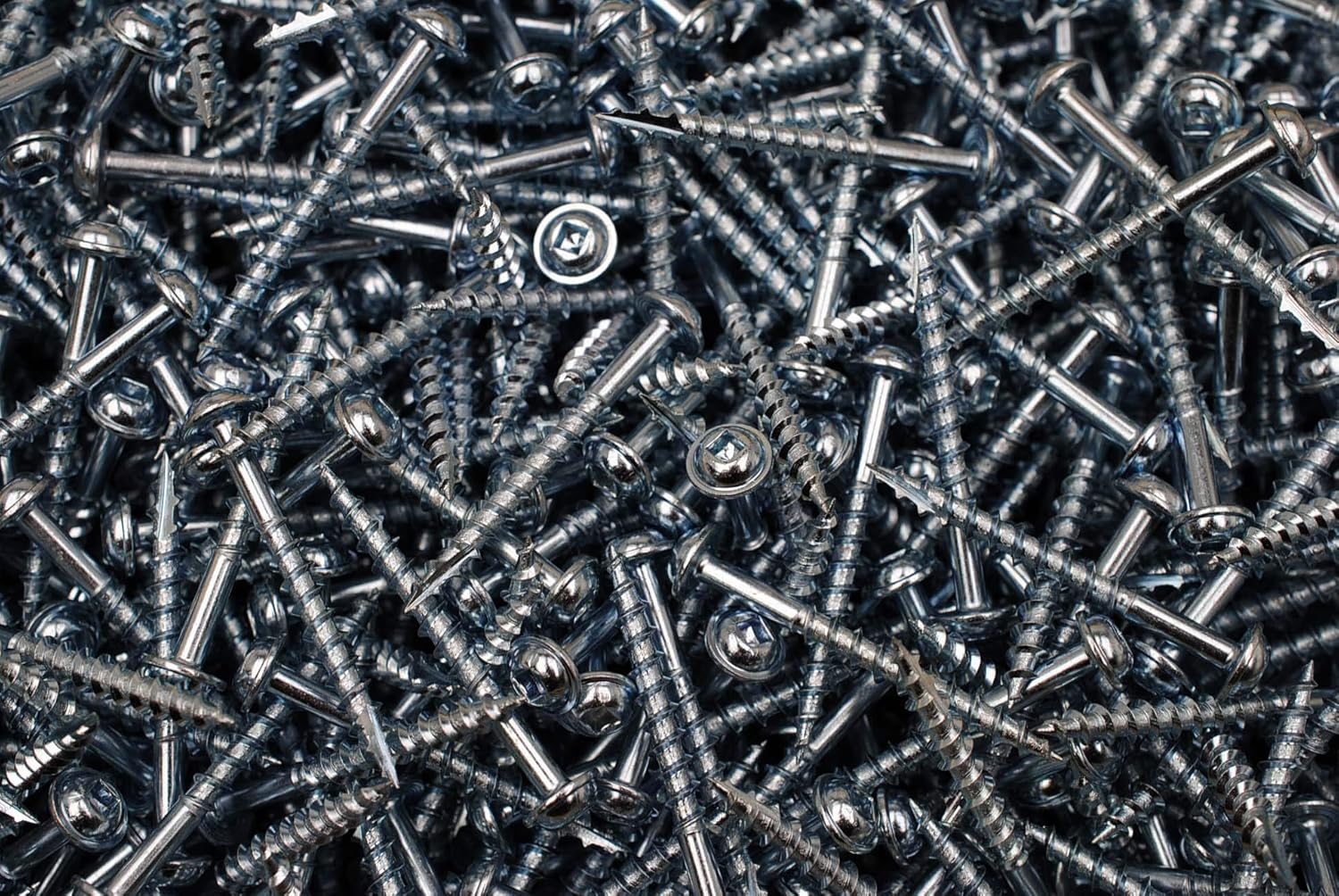 (500) Square Drive Washer Head 8 x 1-3/4 Pocket Hole Type 17 Coarse Wood Screw