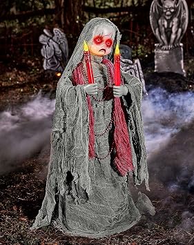 Spirit Halloween 3 Ft Grave Watcher Animatronic, Multicolor