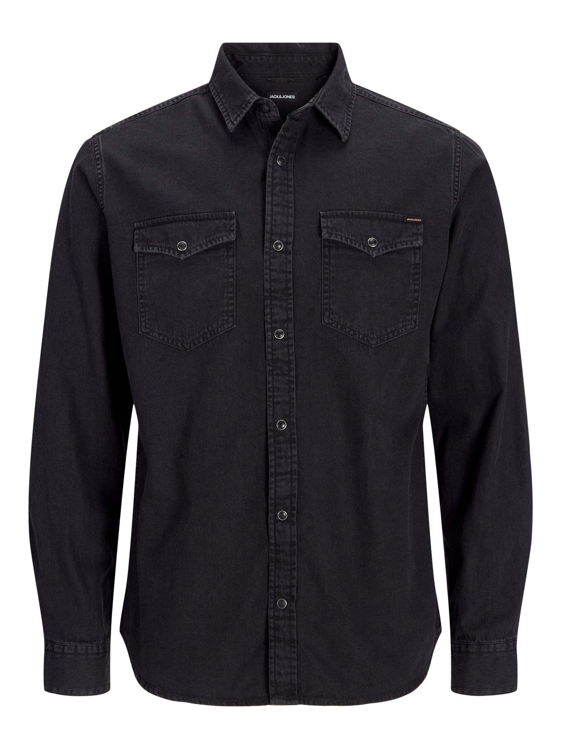 JACK & JONES Mens Long Sleeve Denim Shirt Top