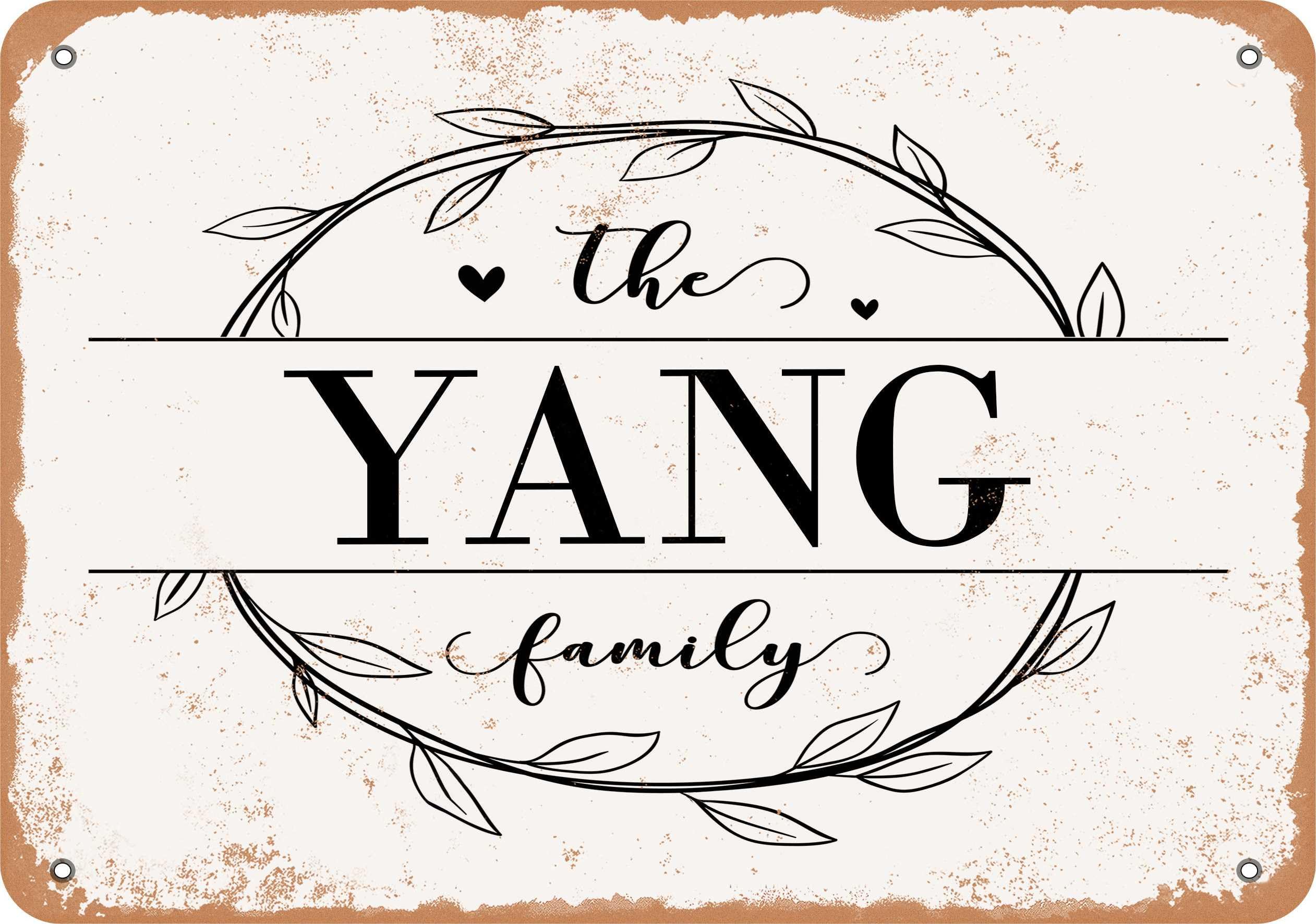 Metal Sign - The Yang Family (Style 1) - Vintage Rusty Look