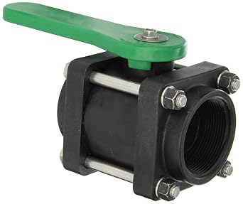 Green Leaf V200 Polypropylene Bolted Ball Valve, Standard Port, 2" NPT Female