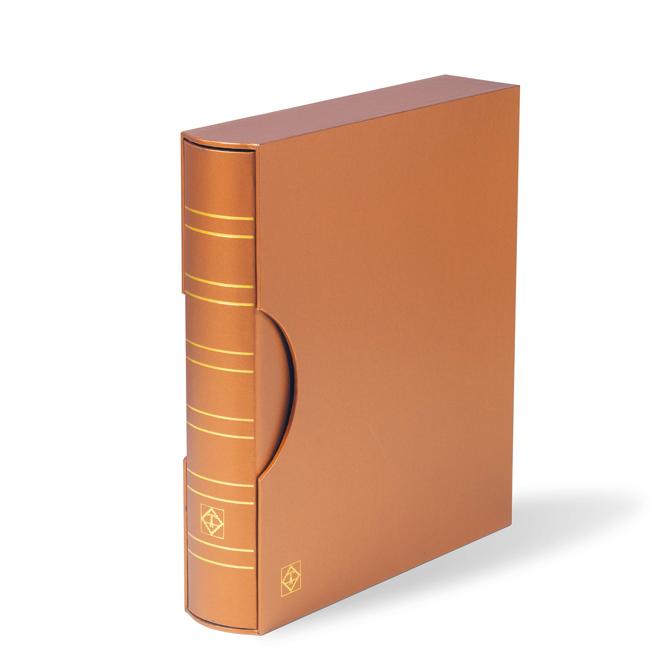 Leuchtturm GRANDE METALİK Klasik Seri, Kasetli Klasör (295x335x70mm) (Pul, Madeni Para, Kağıt Para, Zarf, Efemera Koleksiyonlarınız için idealdir), Bronz Kapak