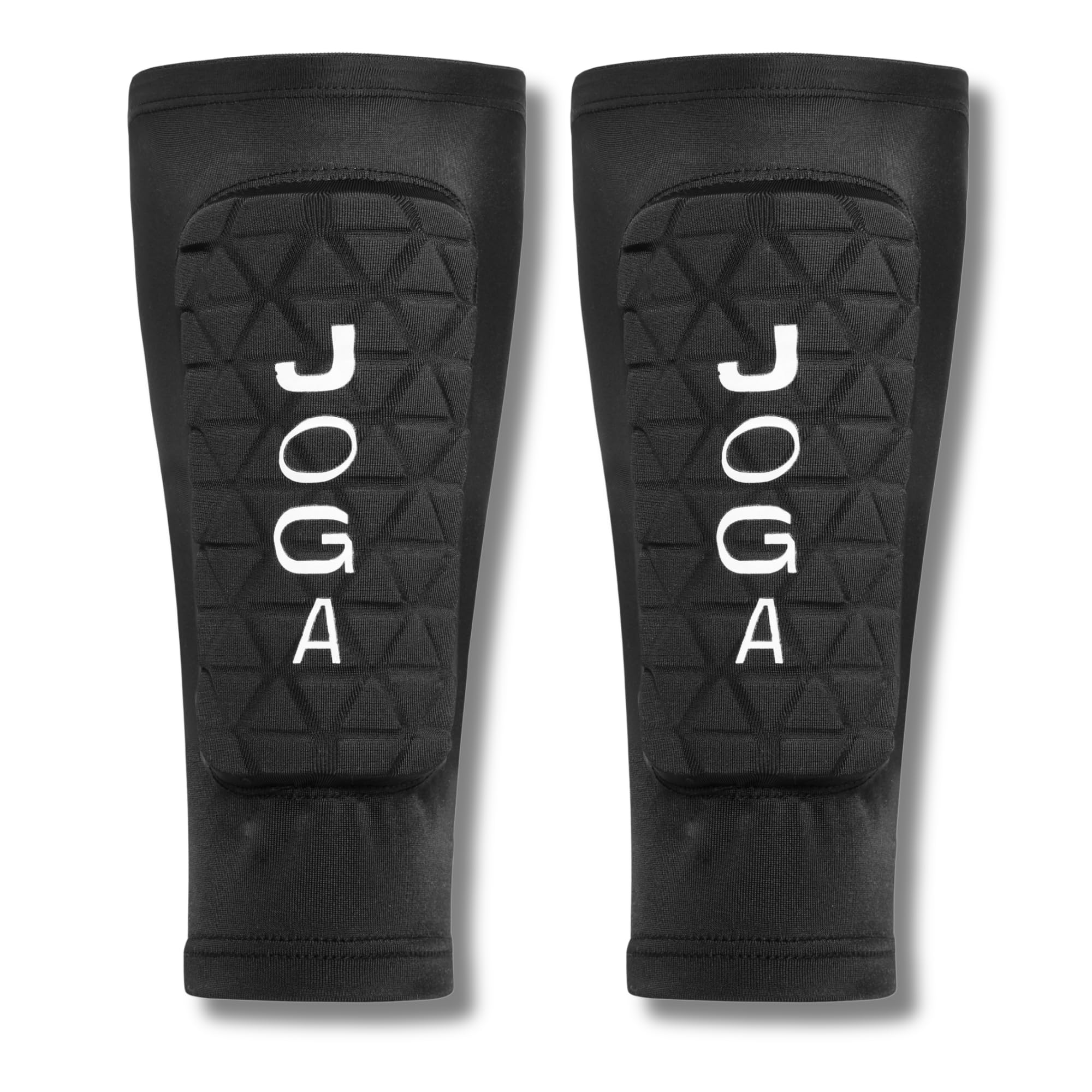 JOGA Football Shin Pad Sleeves - Shin Guards - Advanced Protection for Technical Players & Wingers - Ultra-Light, Adaptable Fit Design with Impact-Hardening Foam