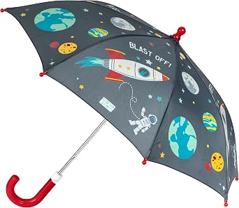 Stephen Joseph Kids Color Changing Wet Dry Umbrella, Water reacting, Pinch Free Umbrellas for Rain Childrens Umbrella, BUTTERFLY, 23"X29