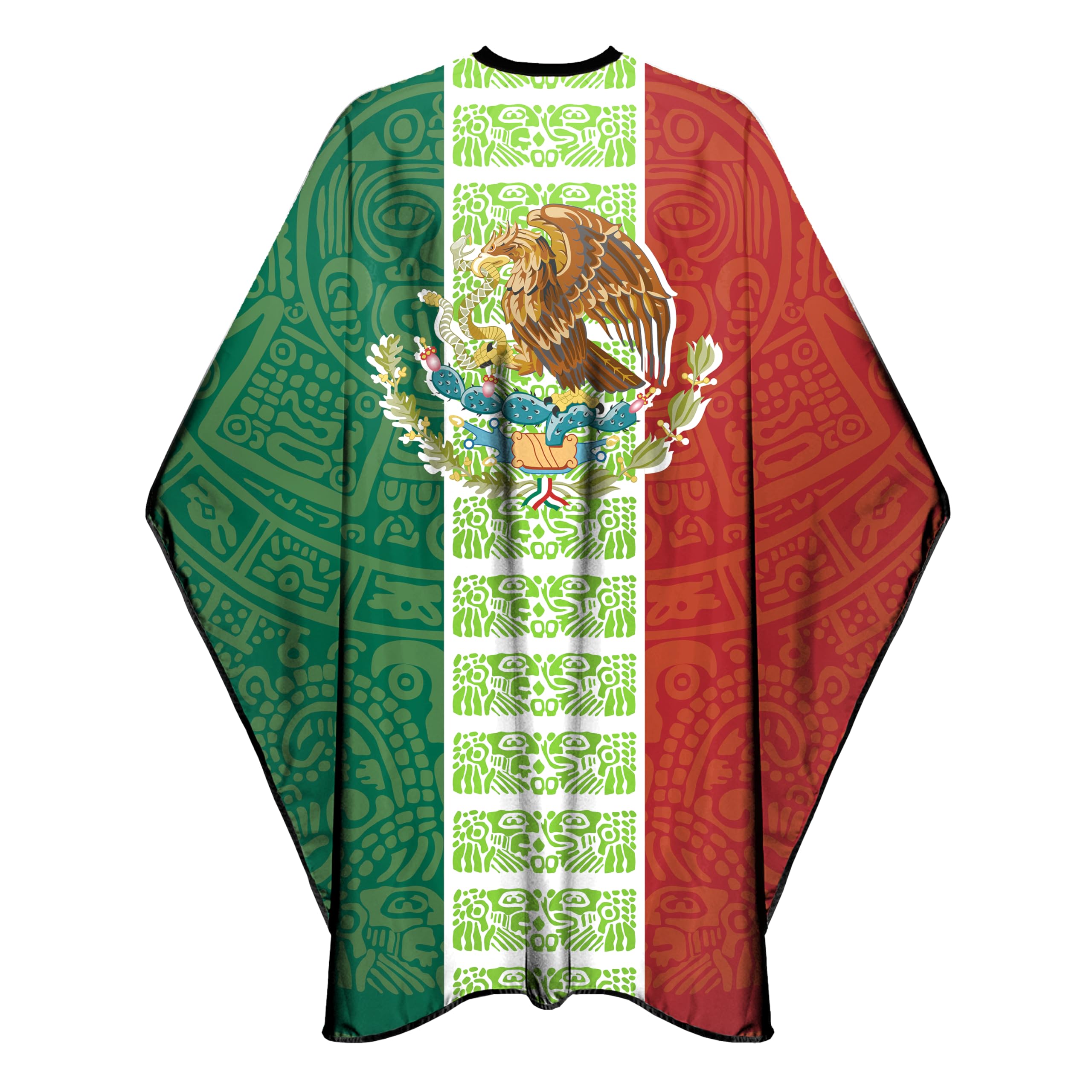 Capas de peluquero para hombres, capas de corte de pelo, capas de estilista con broches impermeables, capa de peluquería profesional grande, 63 x 56 pulgadas (bandera de México), Mexico Flag 2