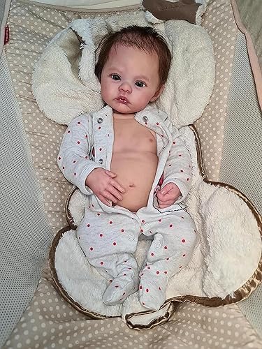 Miniatura 3 de Zero Pam Muñecas de bebé Reborn realistas de silicona de cuerpo completo de 18 pulgadas, muñecas de bebé recién nacidas realistas para niñas que se