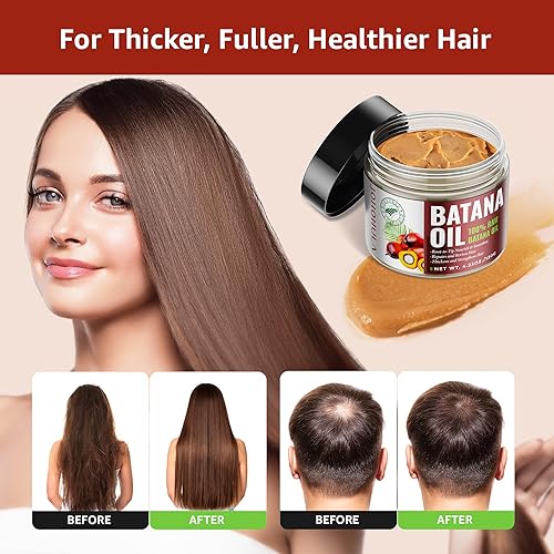 Miniatura 5 de Johohula Aceite de batana crudo para el crecimiento del cabello aceite de batana 100% puro que fortalece el cabello fino, nutre las puntas abiertas