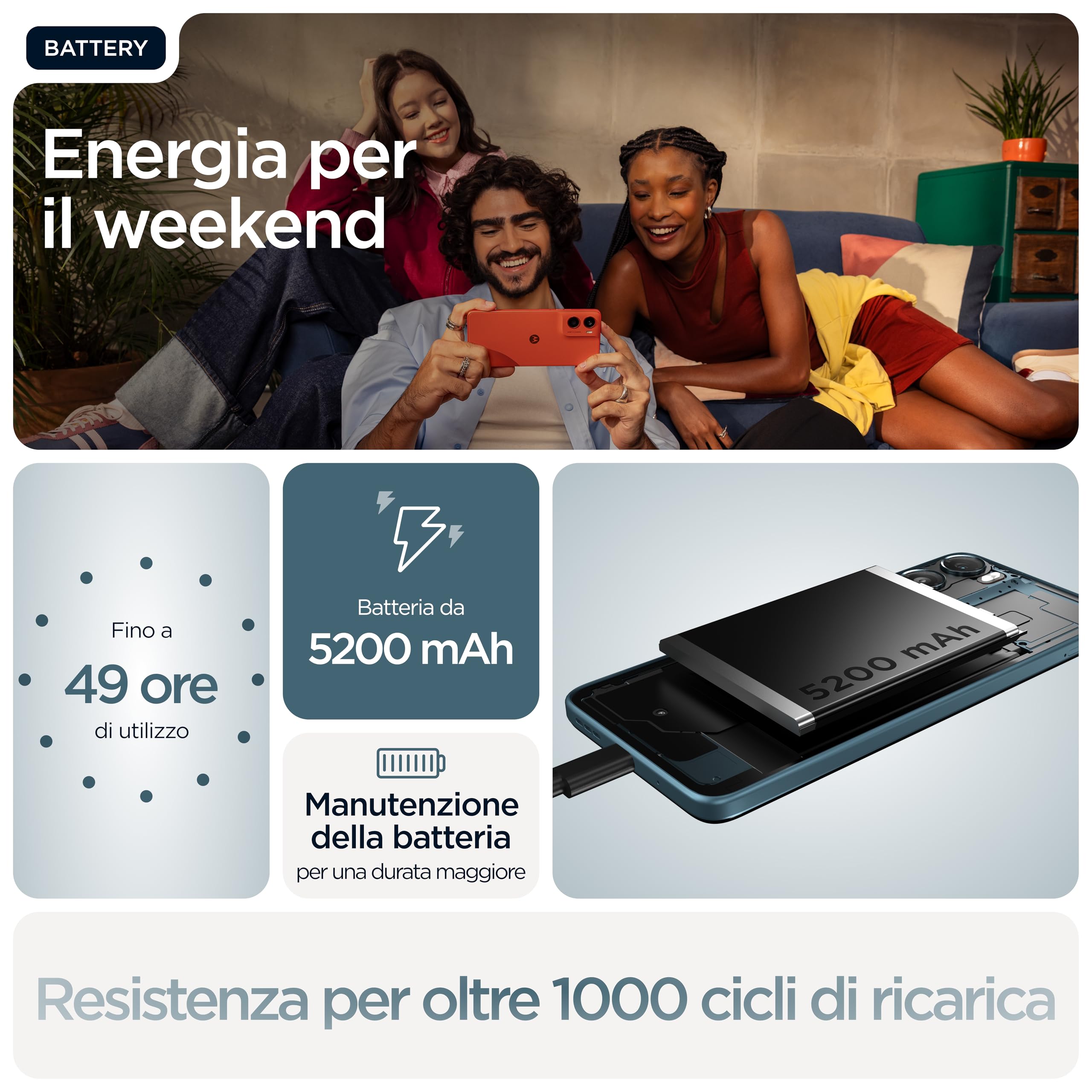 Motorola moto g06 (4/256GB, Fotocamera 50MP+flicker cam, selfie 8MP, Display HD+ 6.88", MediaTek Helio G81 Extreme, 5200mAh, Android 15), Tapestry