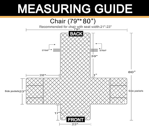 Miniatura 2 de CHHKON Funda de sofá 100% impermeable con bolsillos laterales, acolchada para muebles, funda protectora de muebles para niños, mascotas, para sofá