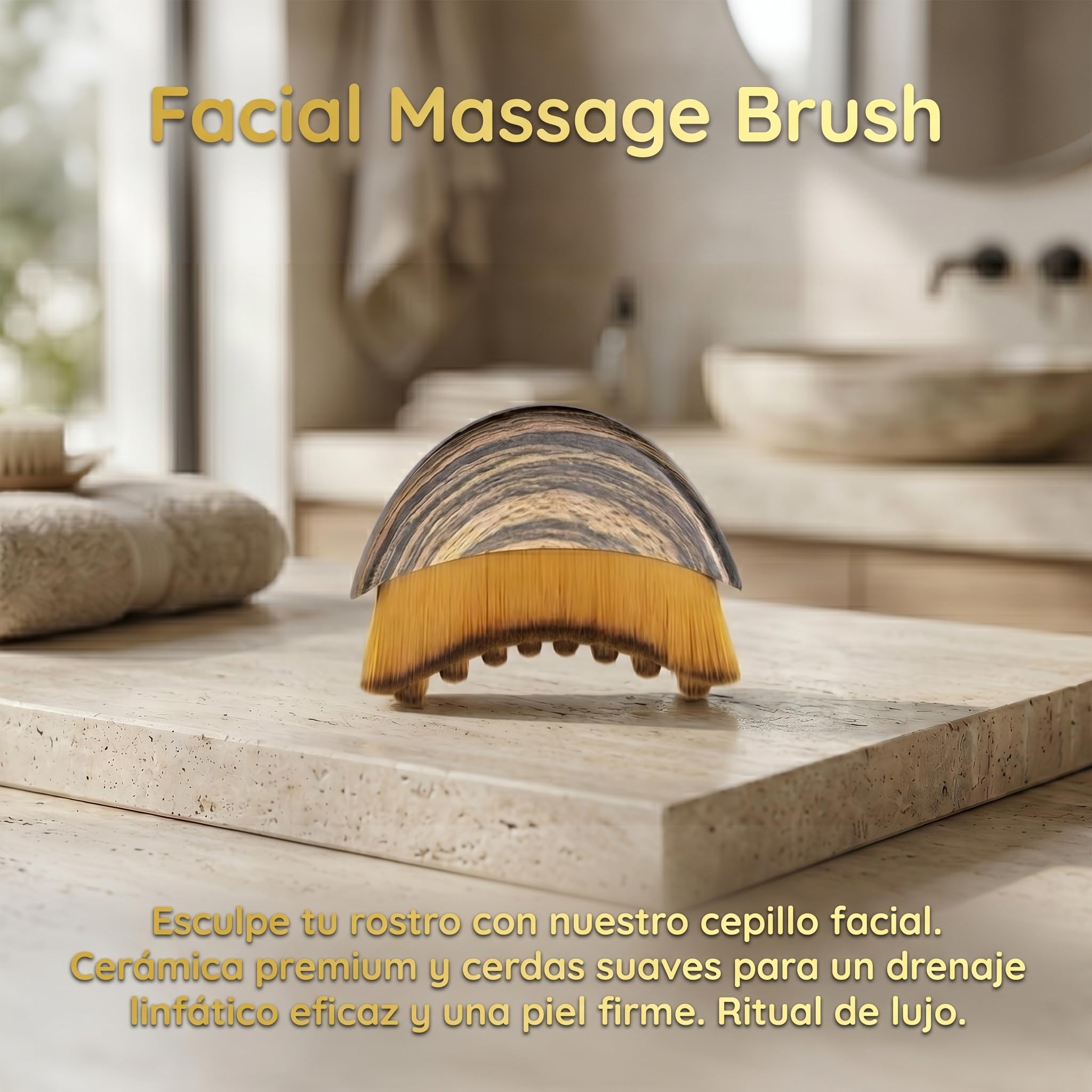 Cepillo Facial Linfático Drenaje Masajeador Contorno Exfoliación