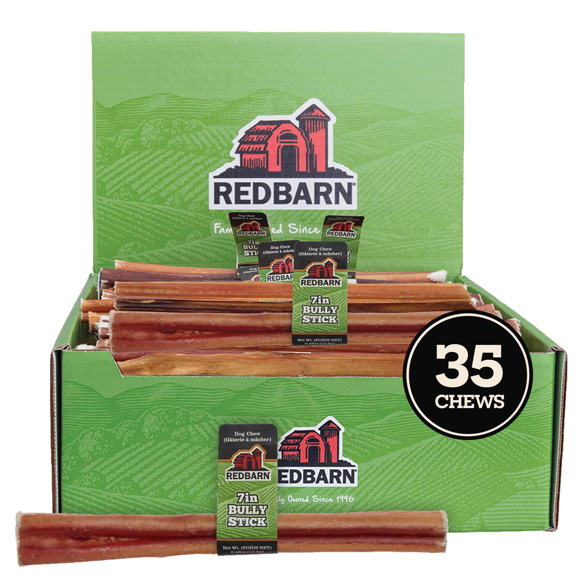Redbarn Bully Stick 7IN Case of 35