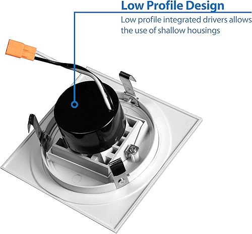 Miniatura 4 de NICOR Lighting DQR4MA11202KWH - Focos empotrados LED, color blanco mate
